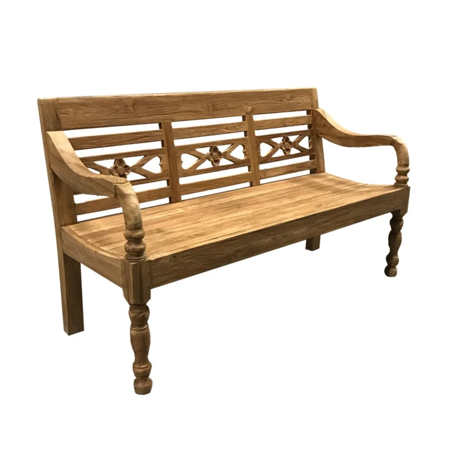 Tuinbank Station Kasar | Naturel Teakhout - Afbeelding 6