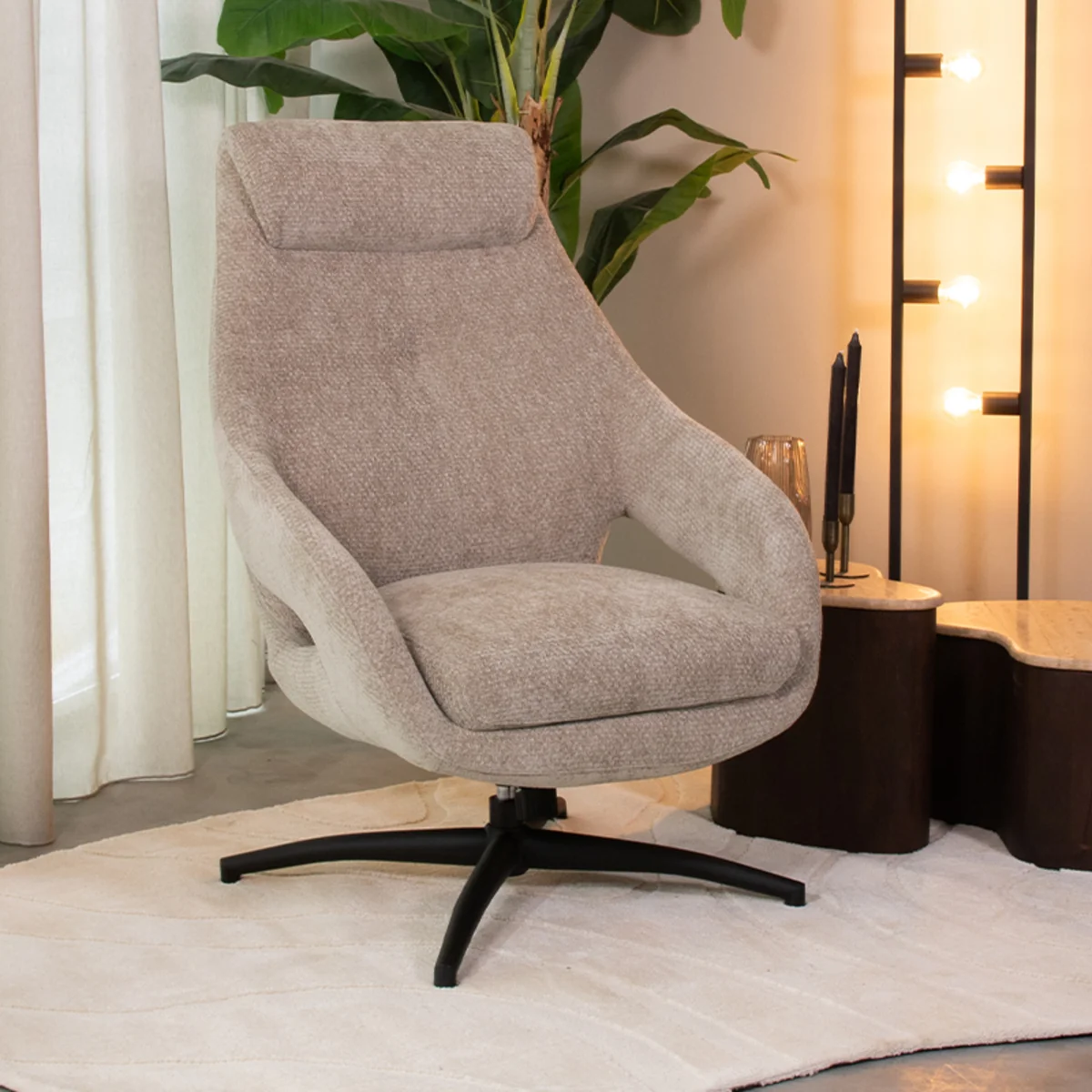 Fauteuil Maxwell | Beige Stof - Afbeelding 2