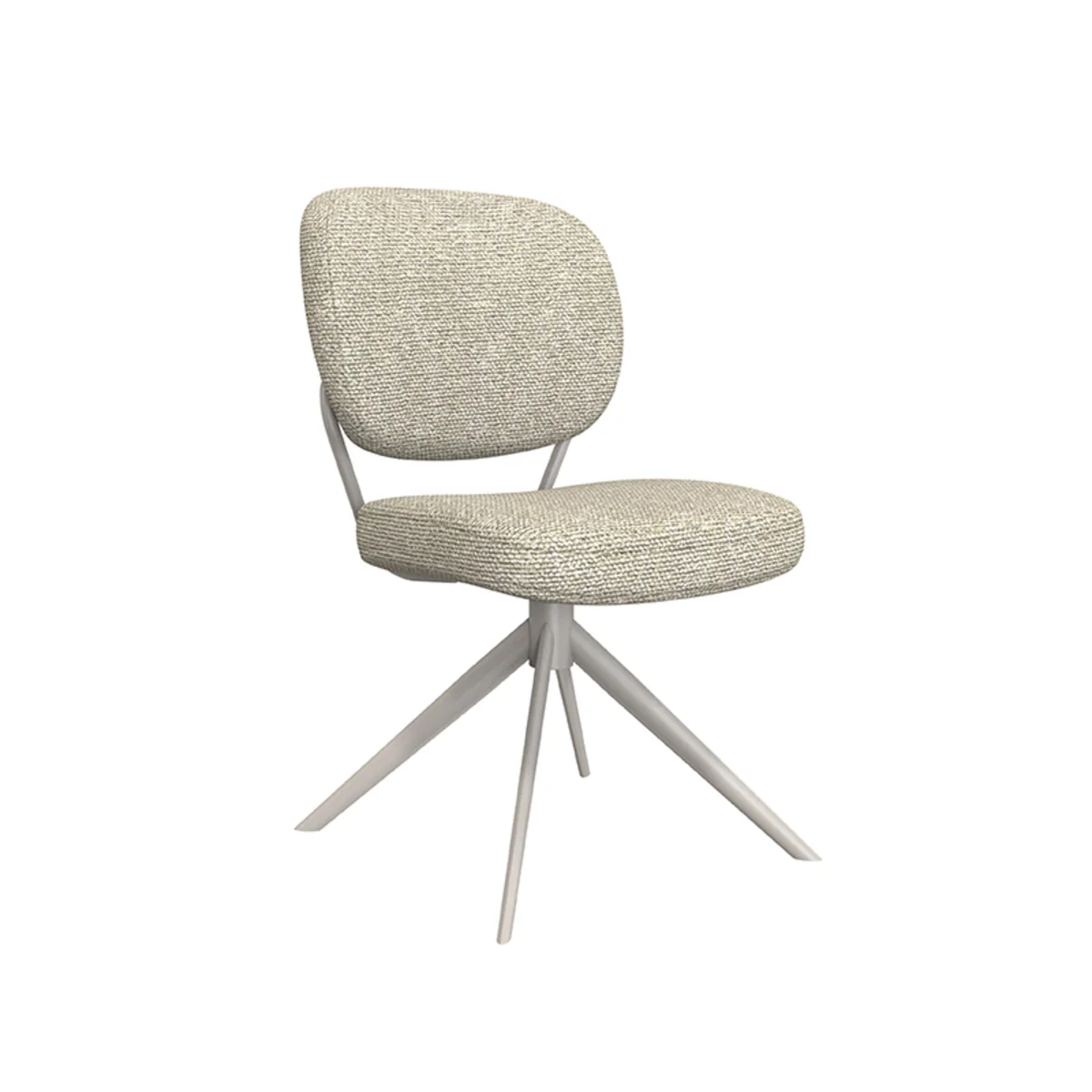 Eetkamerstoel Geneva | Naturel Bouclé | Taupe Onderstel - Afbeelding 5