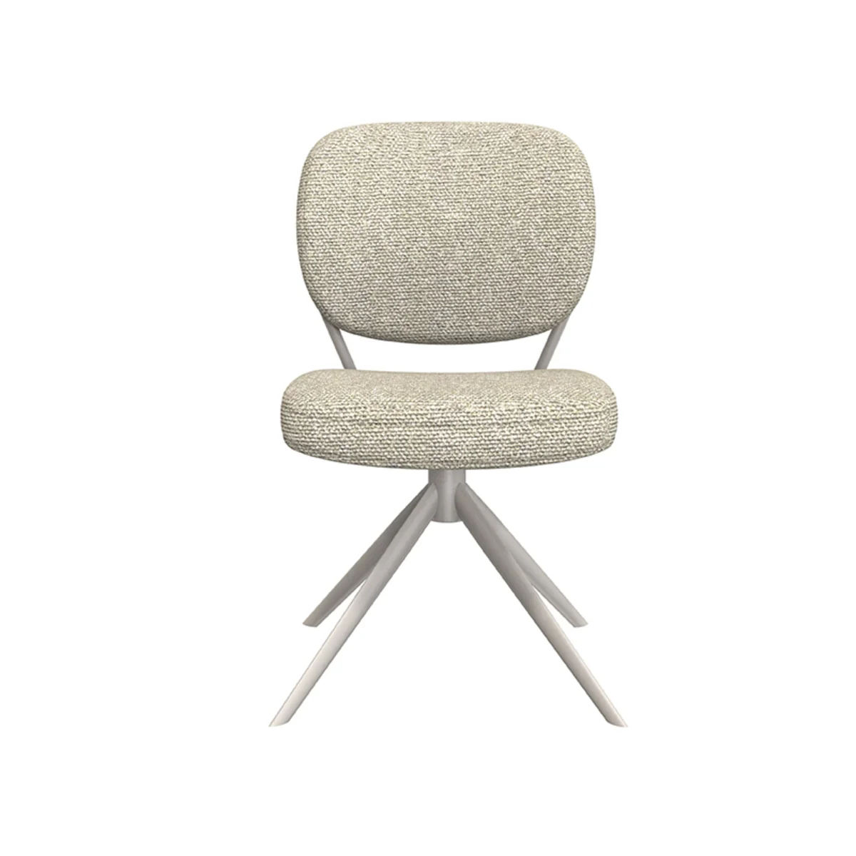 Eetkamerstoel Geneva | Naturel Bouclé | Taupe Onderstel - Afbeelding 6