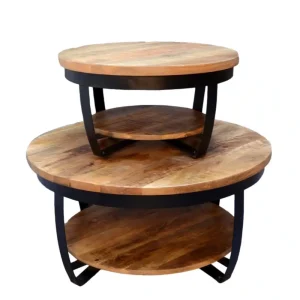 Industriele ronde salontafel 65 cm