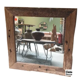 Teakhouten Spiegel Grof 80 cm