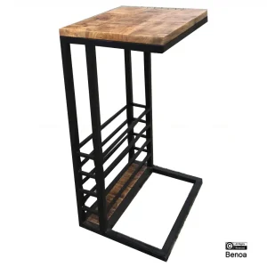 Banktafeltje met magazijnrek