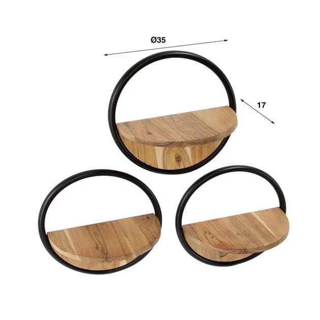 Wandmeubel Joey | Acaciahout Naturel - Afbeelding 5