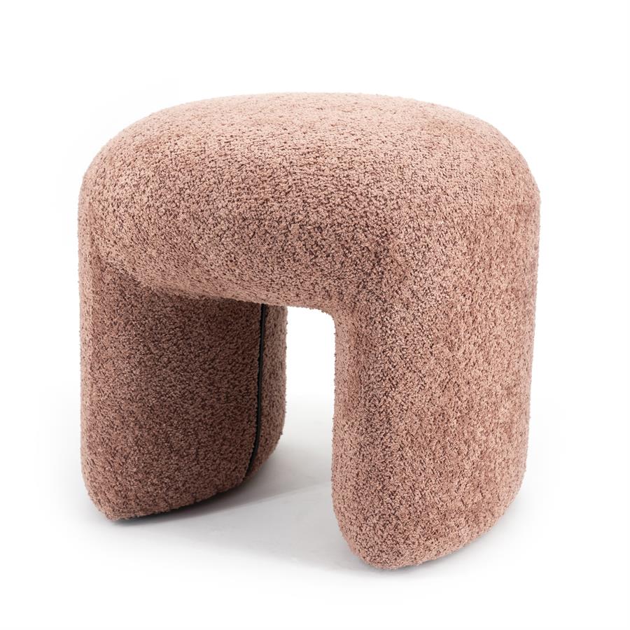 Poef Sahi | Terracota Polyester - Afbeelding 3