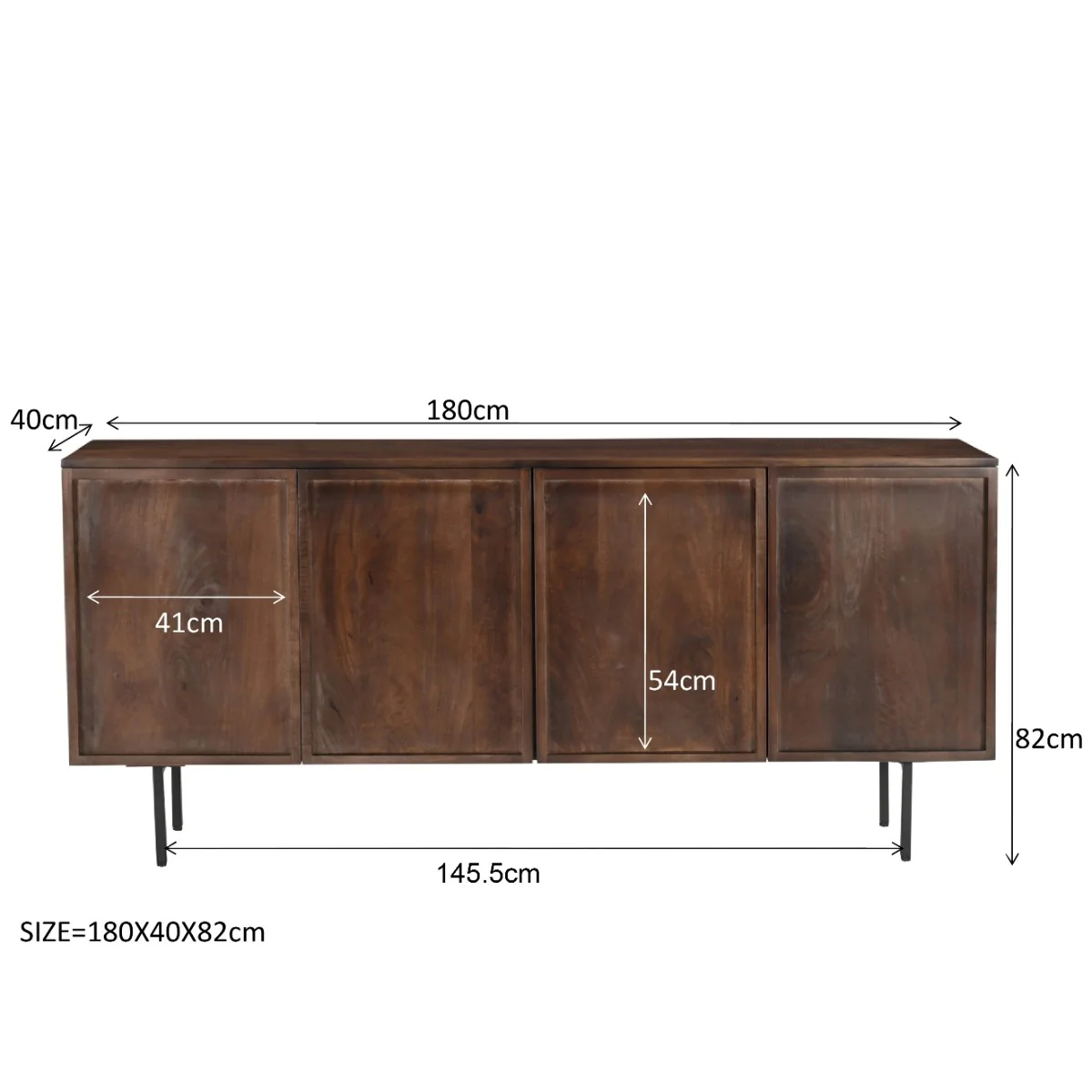 Dressoir Elan | Bruin Mangohout - Afbeelding 7
