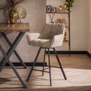 Barstoel Raster | Beige Bouclé