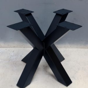 Stalen matrix onderstel, zwart gepoedercoat / blauw staal