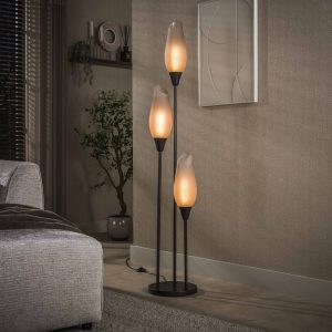 Vloerlamp Cocoon | 3 Lichts | Sienna Bruin Frosted