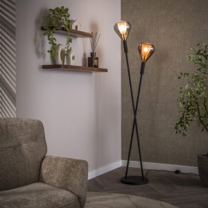 Vloerlamp Olyx | Metaal Zwart