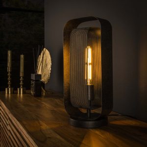 Tafellamp Mesh Rotate | Zwart Metaal