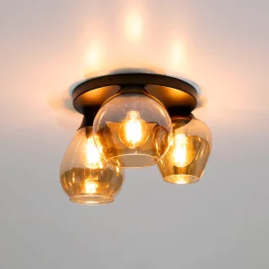 Plafondlamp Mix | 3 Lichts | Glas Oranje
