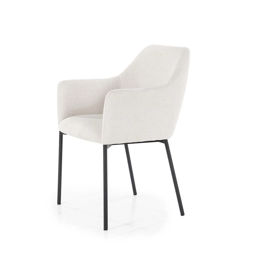 Eetkamerstoel Paul | Beige Polyester | Met Armleuning - Afbeelding 7