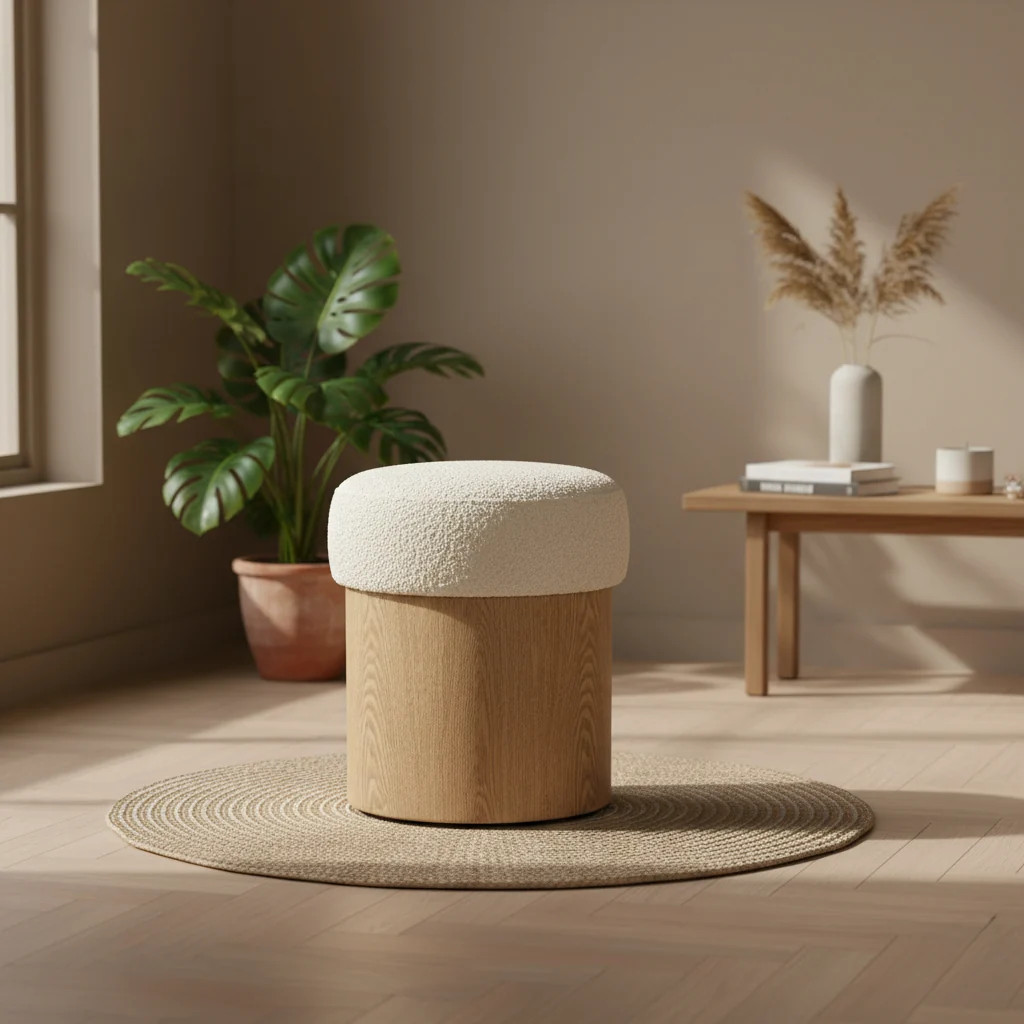 Poef George | Beige Flou - Afbeelding 2