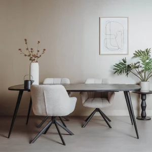 Eettafel Giovanni | Deens Ovaal | Zwart Mangohout