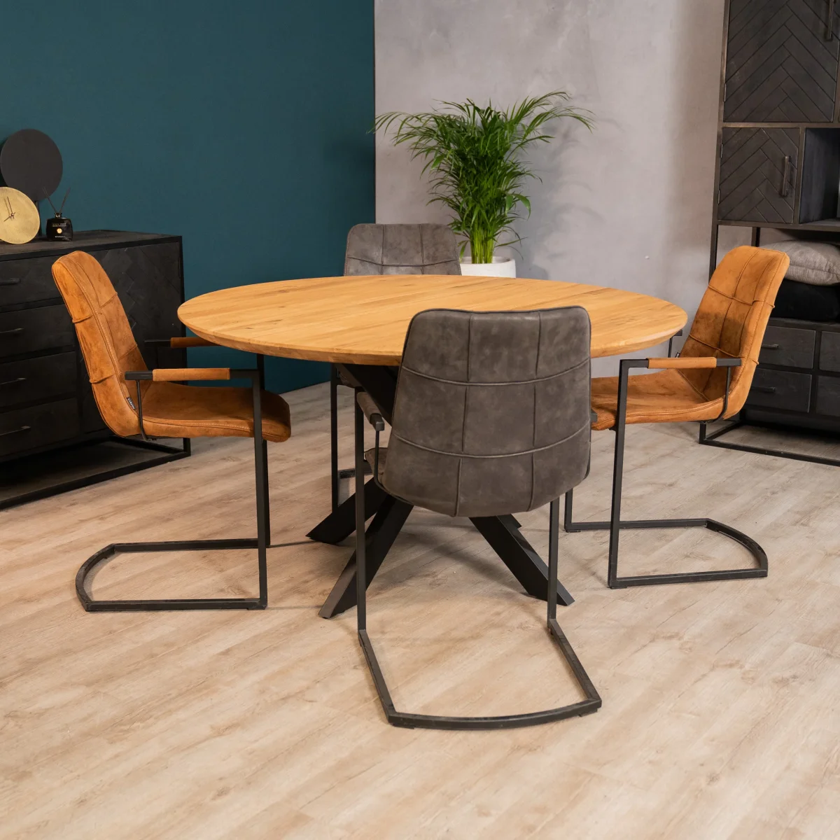 Eettafel Elin | Eikenhout | Geolied - Afbeelding 2