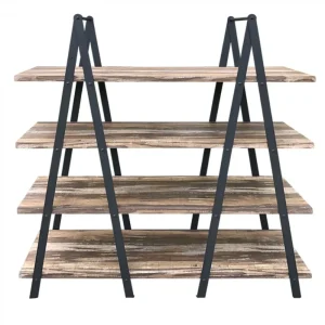 Wandkast boekenkast Stoer – industrieel design metaal – 140 x 146 cm