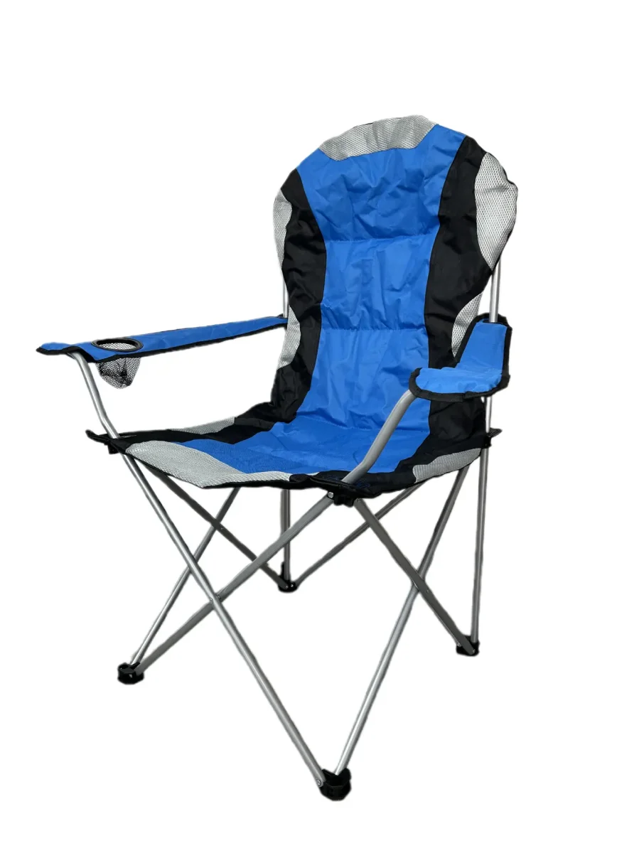 VDD – campingstoel – vouwstoel – campingstoel opvouwbaar – camping stoel – campingstoelen – campingstoel opvouwbaar – opvouwbaar – bekerhouder – blauw - Afbeelding 2