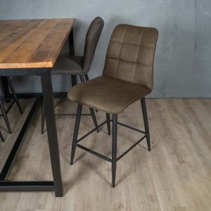 Barstoel Dex | Groen microvezel | Magazijn leegverkoop