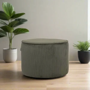 Poef Tibo | Groen Ribcord