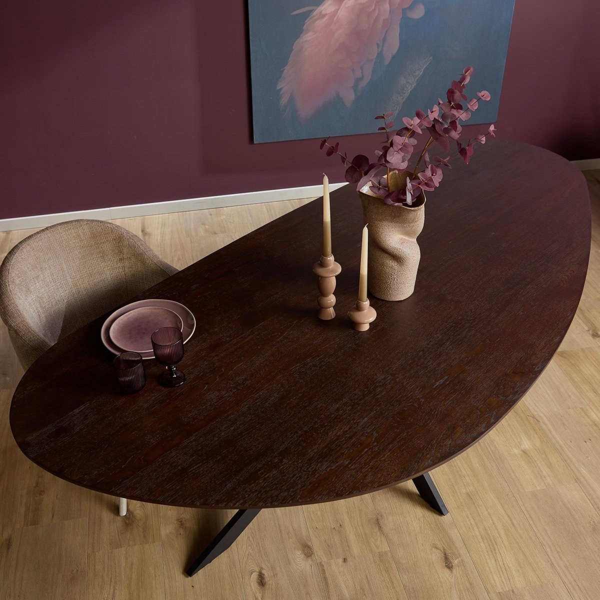 Eettafel Cloud | Organisch | Bruin Eikenhout - Afbeelding 5