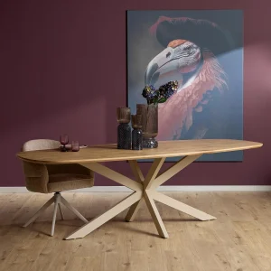Eiken eettafel Ferris | Deens Ovaal | Naturel | Poot Sand