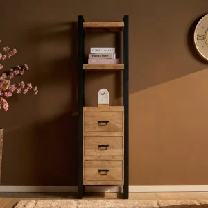 Boekenkast Britt | 3 Lades | Naturel Mangohout