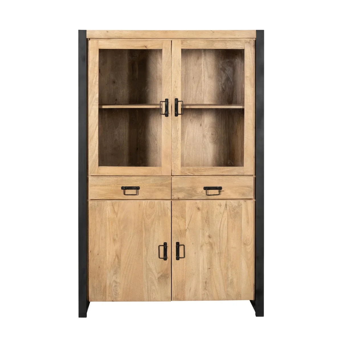 Vitrinekast Britt | 115 cm | Naturel Mango - Afbeelding 3