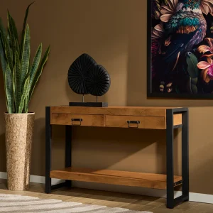Sidetable Britt | Warm Mangohout | Uitlopend