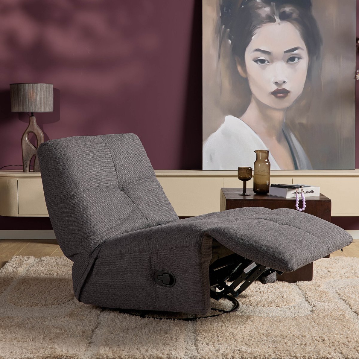 Relaxfauteuil Lazy | Grijs Stof - Afbeelding 4