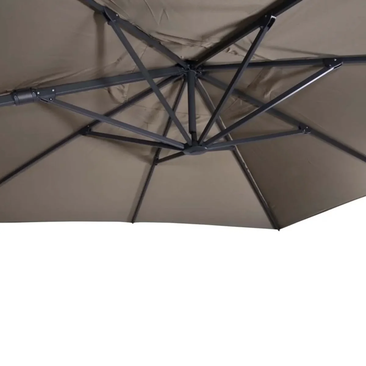Zweefparasol VirgoFlex | 3 x 3 Meter | Vierkant | Taupe - Afbeelding 4