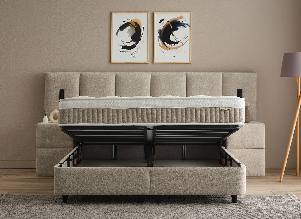 Bed Davis | Opbergbed | Inclusief Matras & Topper - Afbeelding 4