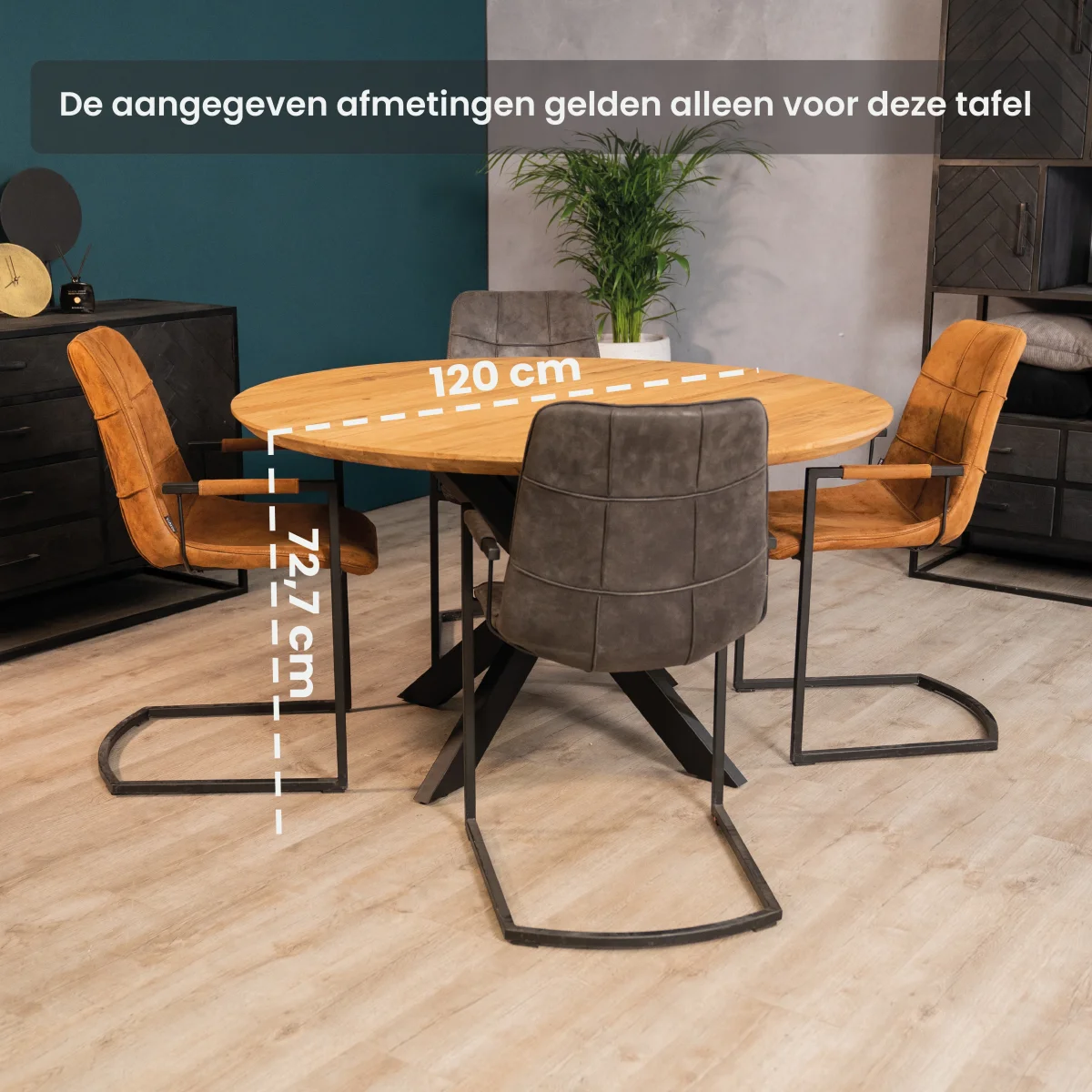 Eettafel Elin | Eikenhout | Geolied - Afbeelding 3