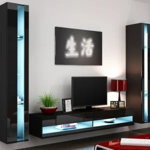 Tv-wandmeubel Boy zwart