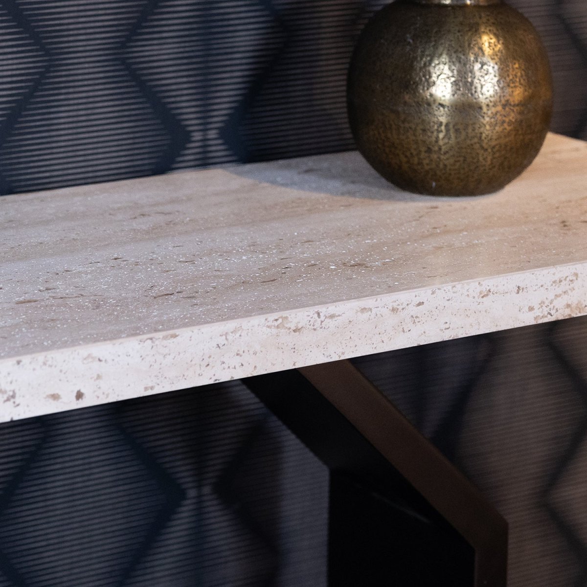 Sidetable Avalon | Travertin | Brons - Afbeelding 3