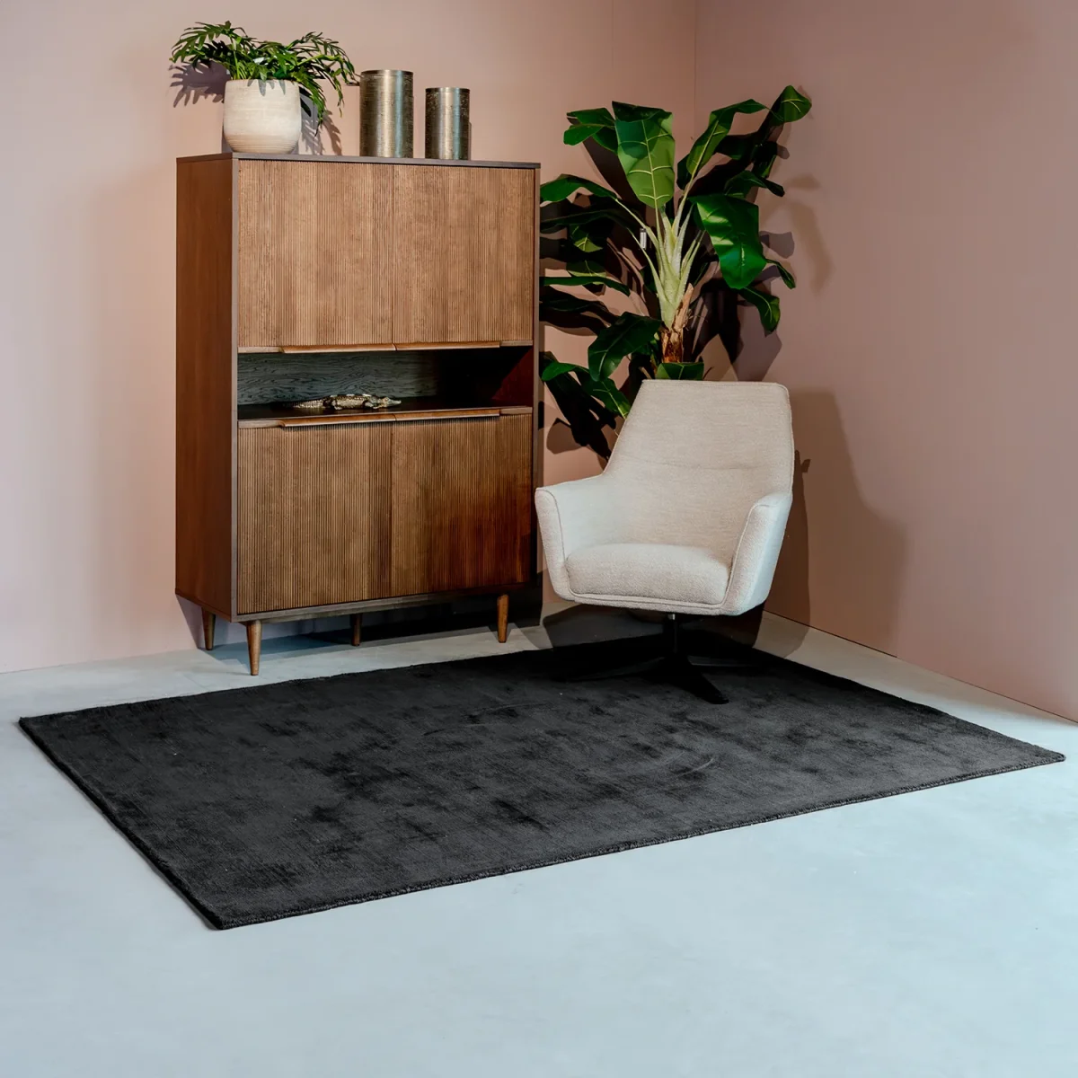 Vloerkleed Velvy | Rechthoek | Antraciet | 200x300 cm - Afbeelding 2