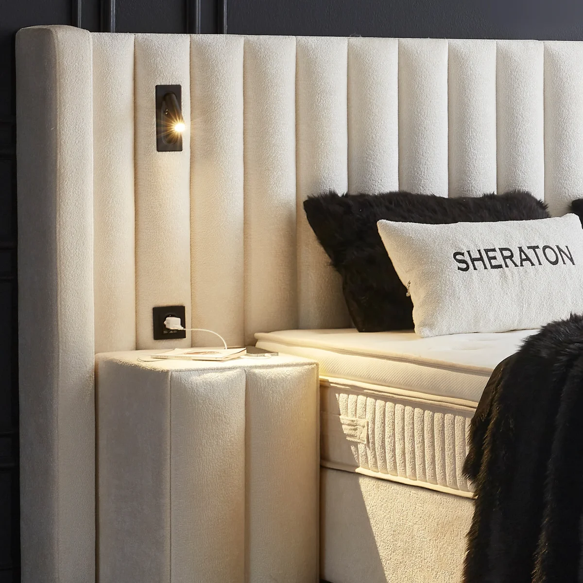 Bed Sheraton White | Opbergbed | Inclusief Matras & Topper - Afbeelding 9