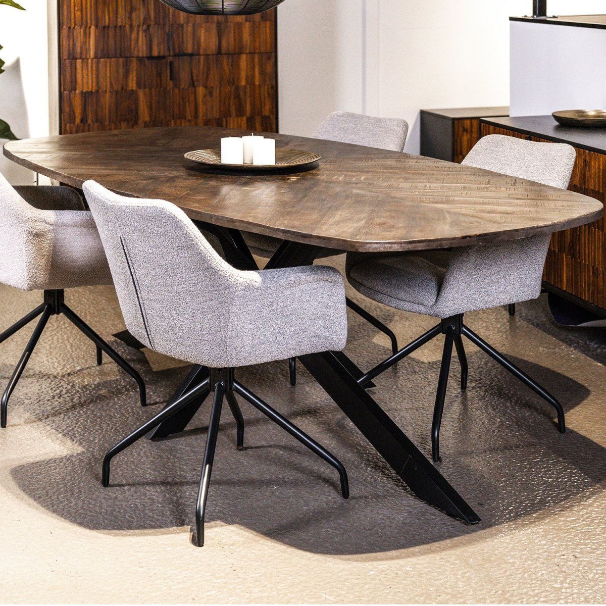 Eettafel Silvi | Bruin Mangohout - Afbeelding 6