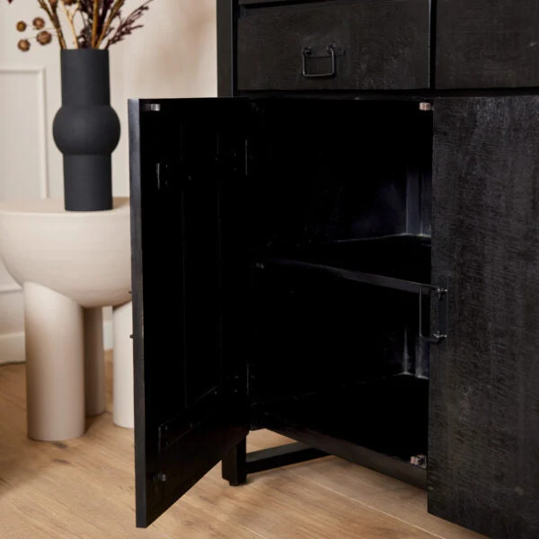 Vitrinekast Britt Black - Afbeelding 5