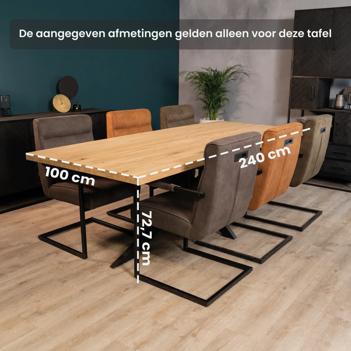 Eettafel Thorben | Eikenhout | Basic | Magazijn leegverkoop - Afbeelding 4